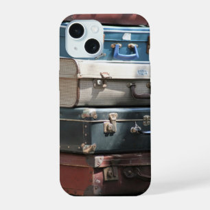 Stack of Vintage Suitcases iPhone 15 Case