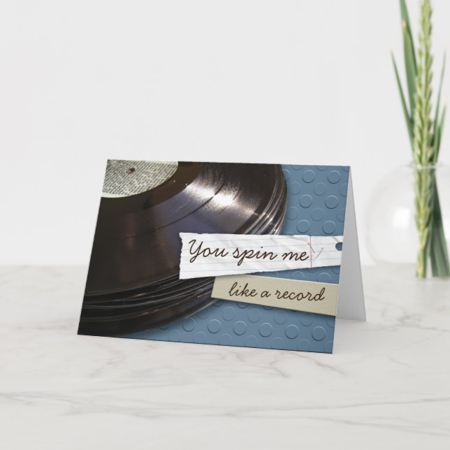 Stack of Wax record album greeting card (Front)