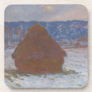 Stack of Wheat (Snow Effect, Overcast Day) (1890-9 Coaster
