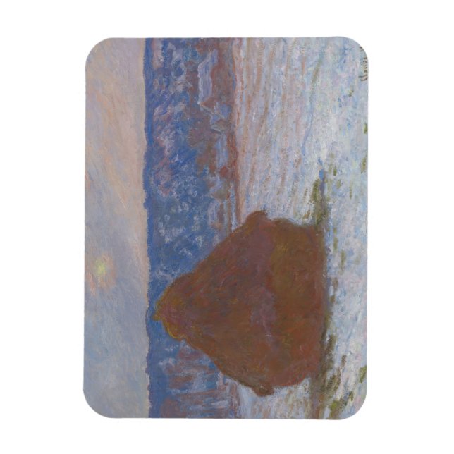 Stack of Wheat (Snow Effect, Overcast Day) (1890-9 Magnet (Vertical)