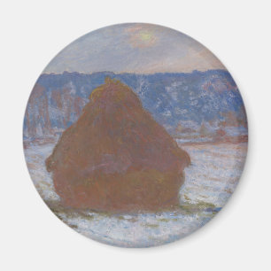Stack of Wheat (Snow Effect, Overcast Day) (1890-9 Magnet