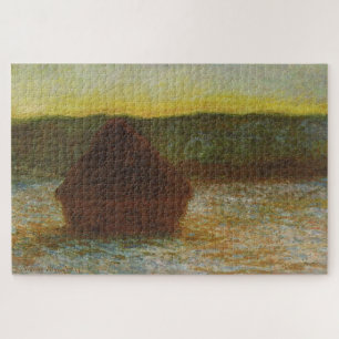 Stack of Wheat (Thaw, Sunset) by Claude Monet Jigsaw Puzzle
