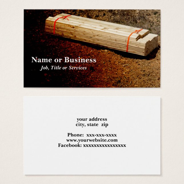 stack of wood planks (Front & Back)