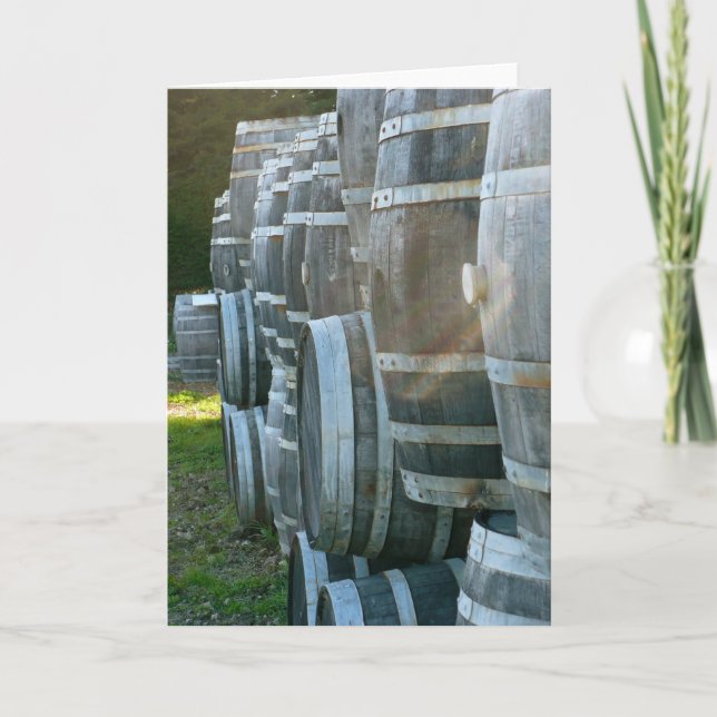 Stacked Barrels Card (Front)