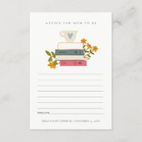 Stacked Books Floral Advice For Mum Baby Shower