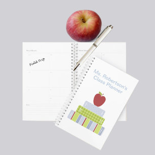 Stacked Books Teachers Daily Planner