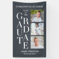 Stacked Charm EDITABLE COLOR Graduation Banner