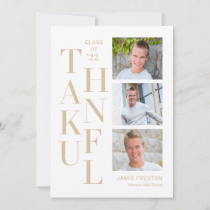 Stacked Charm Editable Colour Thank You Card