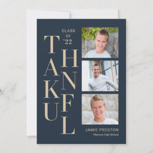 Stacked Charm Editable Colour Thank You Card