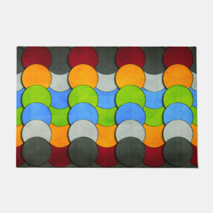 Stacked Circles-Textured by Shirley Taylor Doormat
