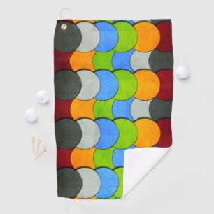 Stacked Circles-Textured by Shirley Taylor Golf Towel
