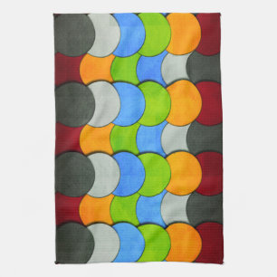 Stacked Circles-Textured by Shirley Taylor Tea Towel