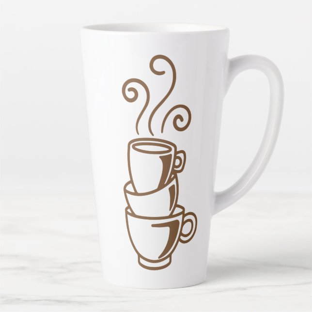 Stacked Coffee Cups Illustration (Right)