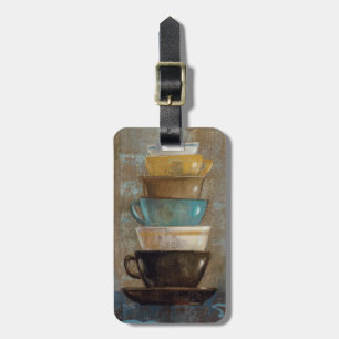 Stacked Coffee Cups Luggage Tag