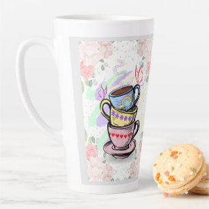 Stacked Coffee Cups   Tall Latte Mug