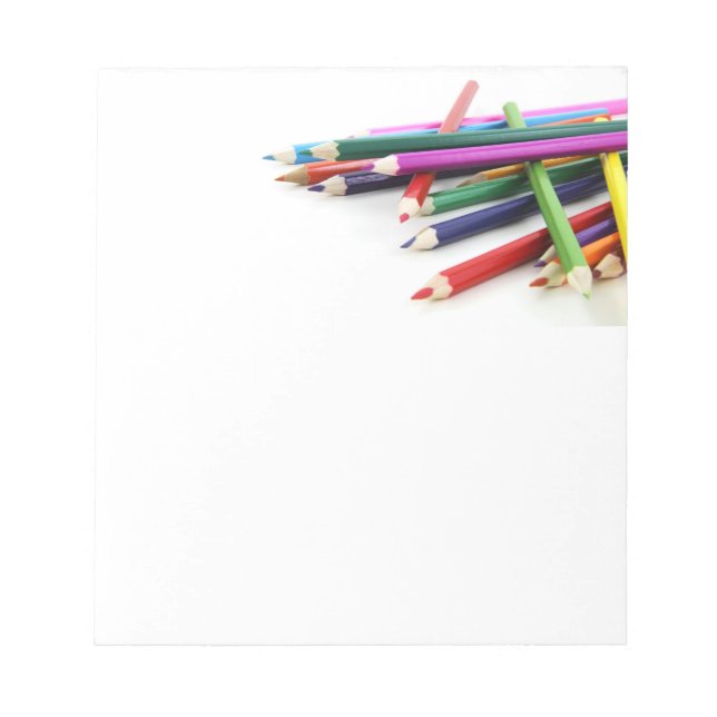 Stacked Coloured Pencils Notepad (Front)