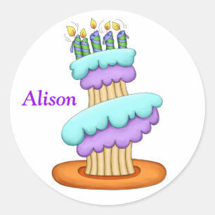 Stacked Cupcake Stickers