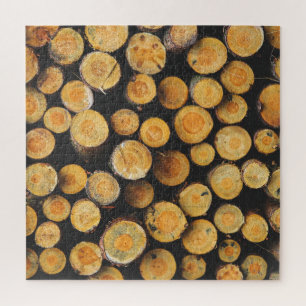 Stacked Cut Wood Tree Logs Jigsaw Puzzle