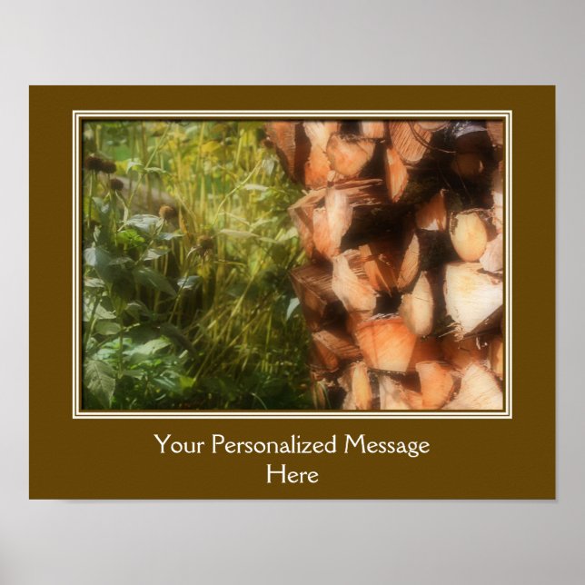 Stacked Firewood Create Your Own Personalised Poster (Front)