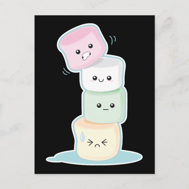 Stacked Marshmallows Postcard (Front)