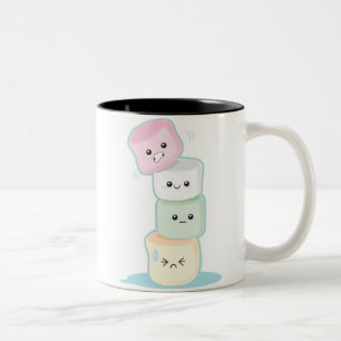 Stacked Marshmallows Two-Tone Coffee Mug