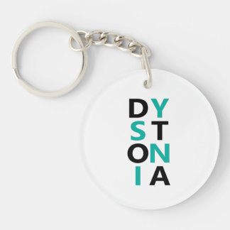 Stacked Modern Dystonia Key Ring
