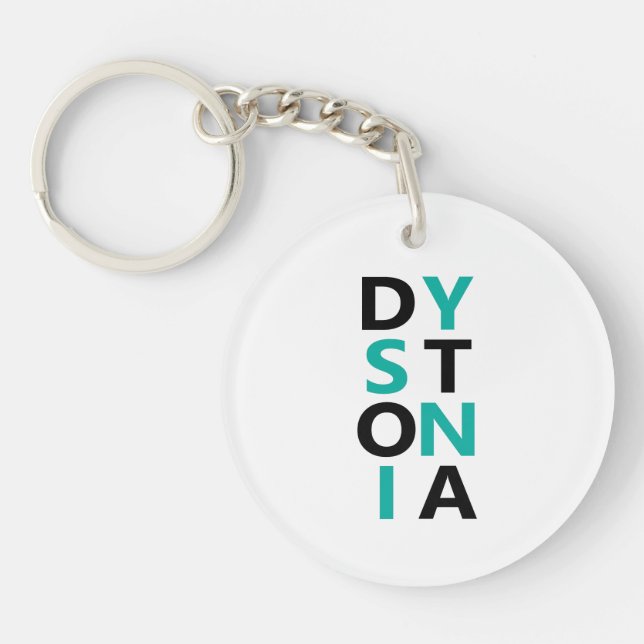 Stacked Modern Dystonia Key Ring (Front)