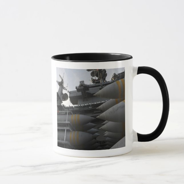 Stacked ordnance ready to be loaded mug (Right)