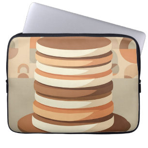 Stacked Pancakes Retro Laptop Sleeve