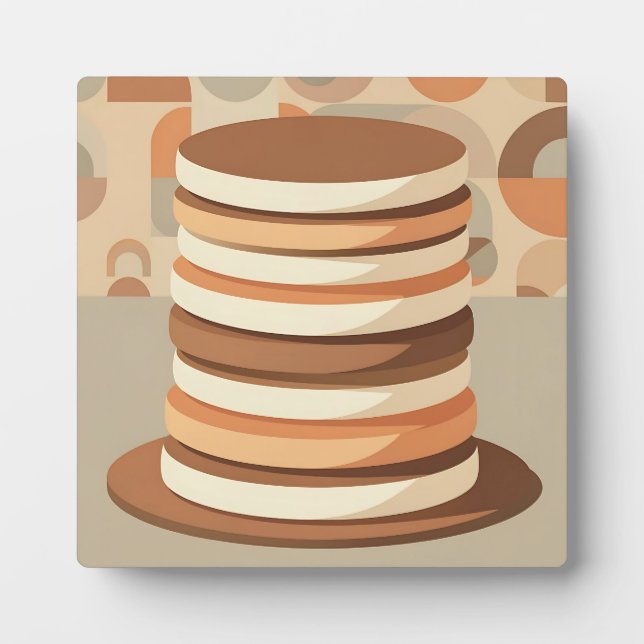 Stacked Pancakes Retro Plaque (Front)
