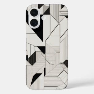 Stacked Parallelograms Line Art iPhone 16 Case