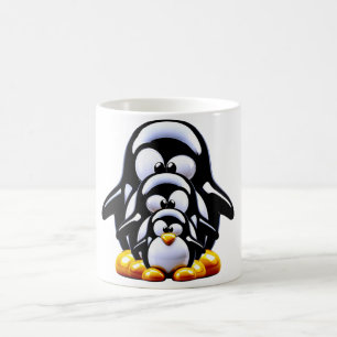 Stacked Penguin Family Coffee Mug