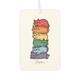 Stacked Rainbow Cats – LGBTQ Pride Celebration Car Air Freshener