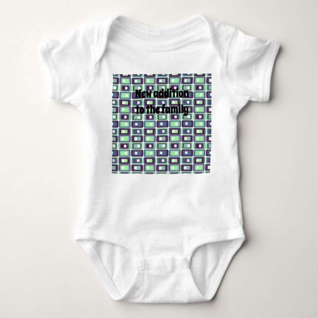 Stacked Rectangles  Baby Bodysuit (Front)