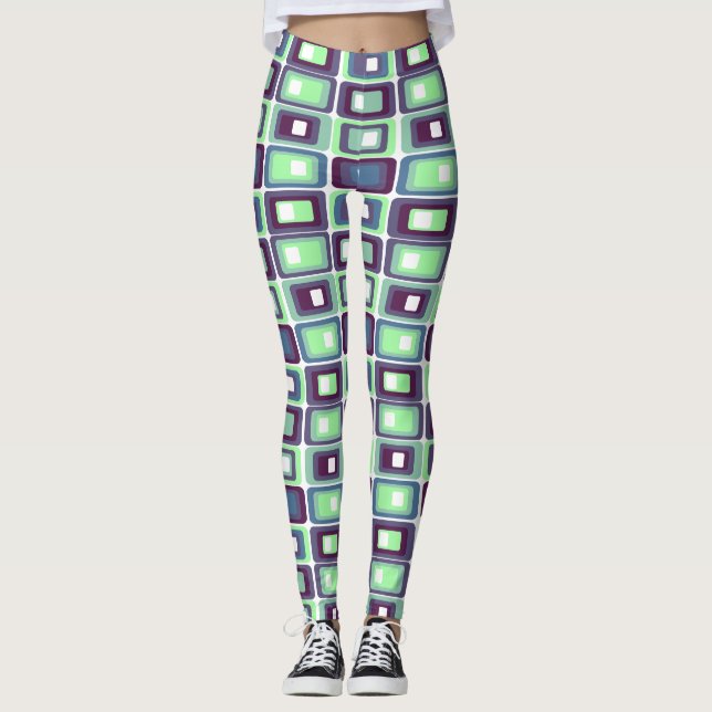 Stacked Rectangles  Leggings (Front)