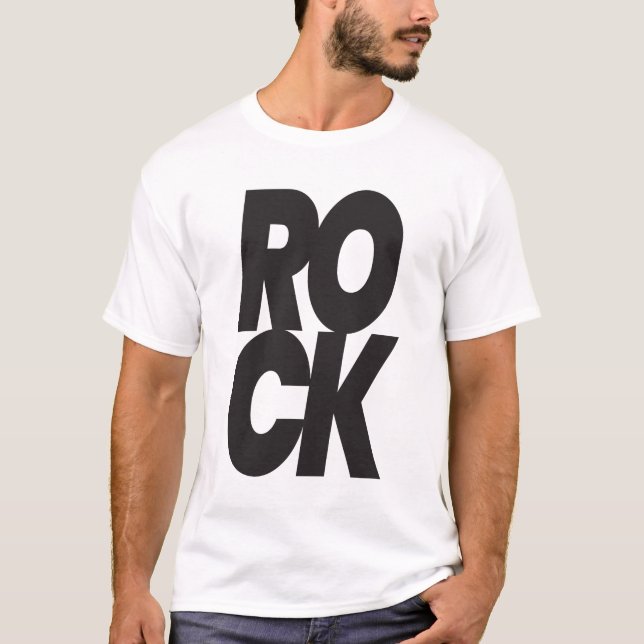 Stacked Rock Typography T-Shirt (Front)