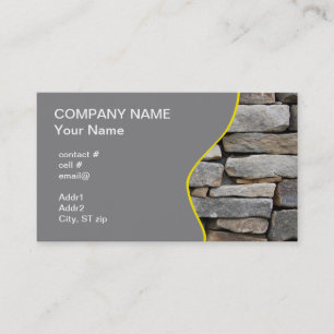 stacked stone wall business card