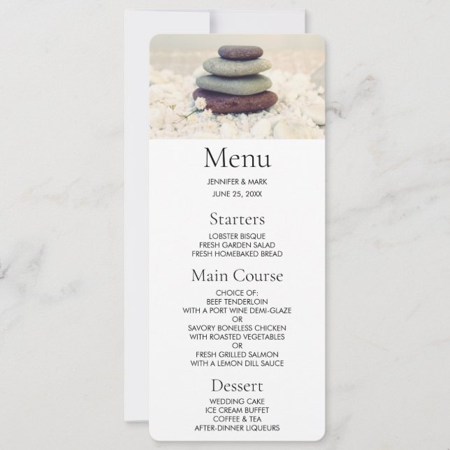 Stacked Stones Meditative Cairn Invitation (Front)