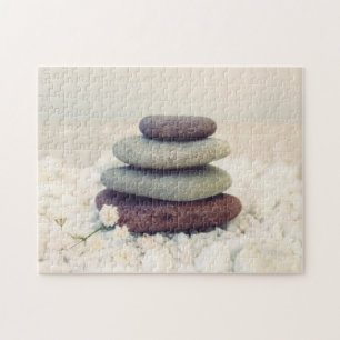 Stacked Stones Meditative Cairn Jigsaw Puzzle