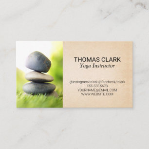 Stacked Stones Zen Yoga Business Card