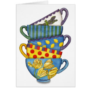 Stacked Teacups Card