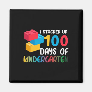 Stacked Up 100 Days Of Kindergarten Building Block Magnet