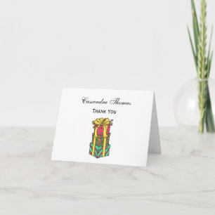 Stacked Wrapped Christmas Presents Xmas Holiday Card