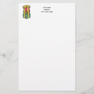 Stacked Wrapped Christmas Presents Xmas Stationery
