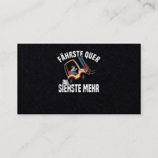 Stacker Driver Forklift Driver Operator Business Card