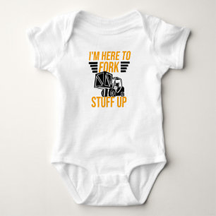Stacker Driver Forklift Driver Stacker Saying Baby Bodysuit