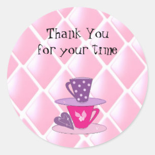 Stacking Teacups Classic Round Sticker