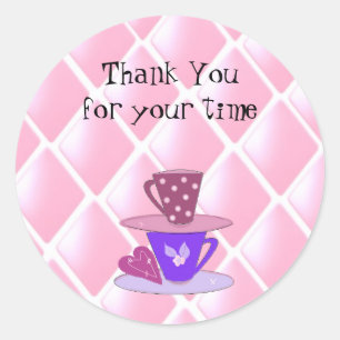 Stacking Teacups Classic Round Sticker