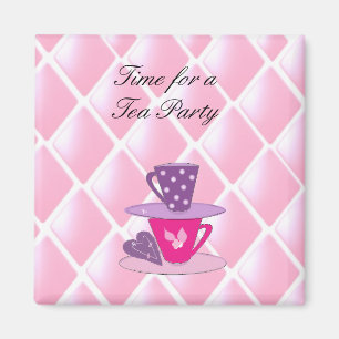 Stacking Teacups - Tea Party Magnet