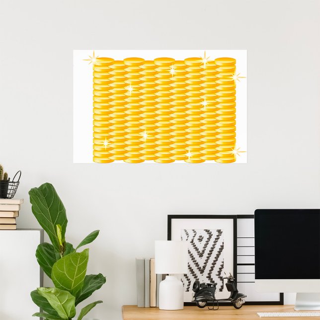 Stacks Of Gold Coins Poster (Creator Uploaded)